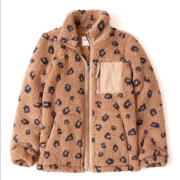 Abercrombie and Fitch Leopard Fleece Jacket - Picture 3 of 3